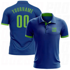 Polos de Verano para Hombre, Nuevos Polos de Golf de Algodón Tejido Verde Neón, Polos Deportivos Transpirables que Absorben la Humedad para Golf - Product Image 4