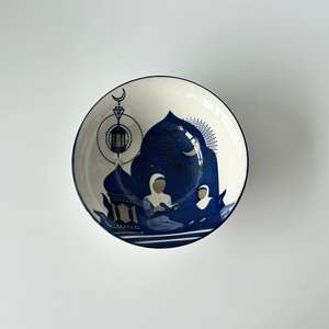 Service de table en céramique artisanale Art déco islamique, 2 pièces, pour restaurants, Ramadan et mariages, assiettes ethniques pour la maison - Product Image 2