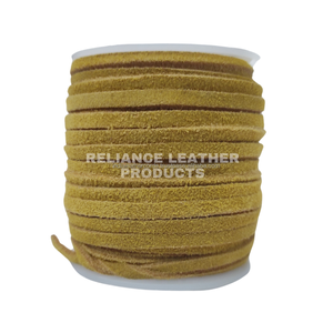 Cordon en cuir souple Reliance, en daim fendu, 2,6 mm, plat, plusieurs couleurs, pour bijoux DIY, porte-clés, Uttar Pradesh - Product Image 1