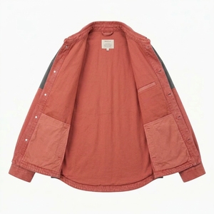 Veste en jean color block pour homme, personnalisée, à deux tons contrastés, style streetwear décontracté, manteau vintage délavé - Product Image 5