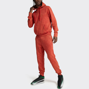 Conjunto de Sudadera con Capucha y Pantalones Deportivos Vintage para Hombre, Lavado Ácido, 100% Algodón Orgánico, Estampado Personalizado, Unisex - Product Image 6