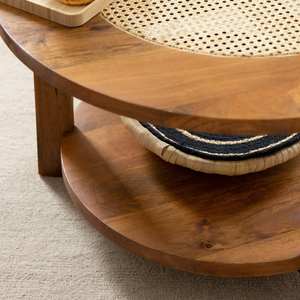 Table basse Vandana Aston Nova en bois de manguier et cannage - Product Image 2