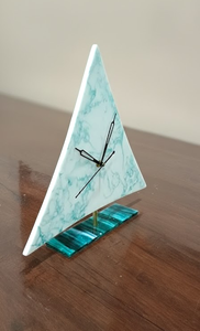 Handmade Resin Triangle Art Deco Desk <b>Clock</b> with Quartz <b>Movement</b> for Office & Living Room High Quality by the FASHION CRAFT - Product Image 3