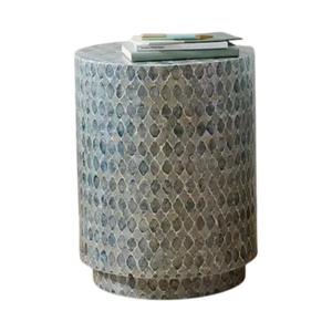 Taburete Decorativo de Nácar para Decoración de Sala de Estar - Product Image 3