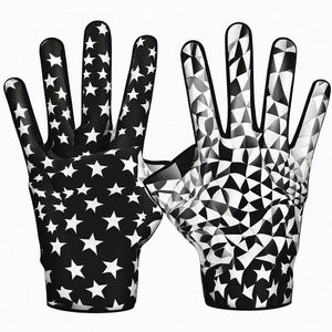 Wholesale Premium Quality Latex American Football <b>Gloves</b> Black Color Lightweight Breathable Waterproof <b>Touch</b> <b>Screen</b> <b>Gloves</b> - Product Image 4