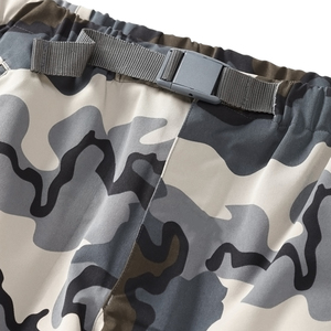 Men's Softshell Camo Pants Waterproof <b>Elastic</b> <b>Waist</b> Regular Fit Outdoor Hiking <b>Trousers</b> with Pockets and Belt Closure - Product Image 5