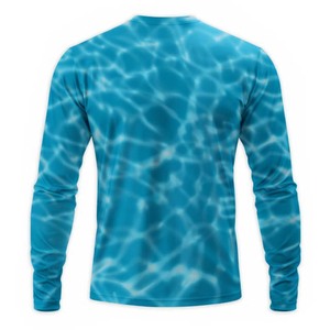 Camiseta de Pesca de Manga Larga para Hombre, con Protección Solar UPF 50, de Secado Rápido, Color Naranja, con Estampado por Sublimación - Product Image 3