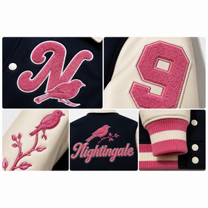 Veste universitaire pour femmes, vestes de baseball personnalisées pour femmes, vestes Letterman personnalisées, vestes universitaires vierges en gros - Product Image 5