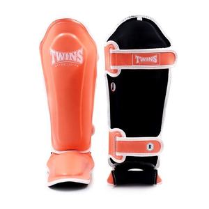 Genuine Leather Twins Shin Pads with <b>Hook</b> & Loop Closure for Professional Boxing Muay Thai MMA Training and Sparring - Product Image 6
