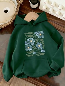 Sudaderas con Capucha para Mujer con Estampado Puff de Moda, de Felpa de Mezcla Pesada, B2B - Product Image 4