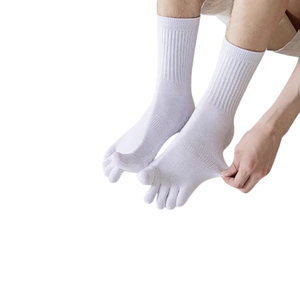 Five Finger Socks Cotton Socks Same Style for Men and Women Cotton Mid Tube Spring Fall Deodorant Antibacterial Split <b>Toe</b> - Product Image 2