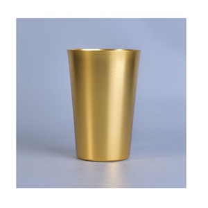 Round bowl shape hammered metal candle <b>jar</b> <b>decorative</b> container - Product Image 4