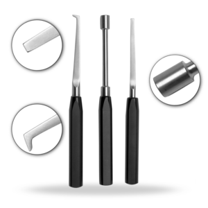 Juego de Impactadores Óseos Quirúrgicos Rectangulares Redondos con Desplazamiento de 9.5 Pulgadas (240mm) para Ortopedia - Product Image 1