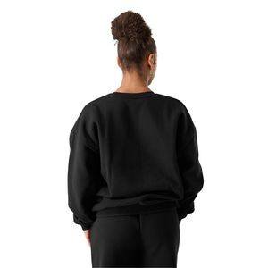 Sweat-shirt à col rond noir pour femme, manches longues, en molleton, décontracté, pour la gym, l'entraînement, vêtements de sport, doux et confortable - Product Image 6
