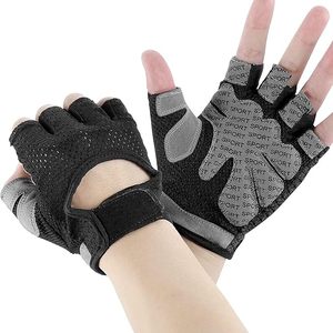 Gants d'entraînement pour le fitness, accessoires de sport élégants, demi-doigts, support de poignet, légers, respirants, fermeture à lacets - Product Image 1