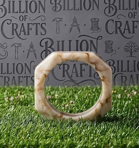 Billion of Crafts Handmade Resin Round Wide Wrist Cuff Artistic Home <b>Decoration</b> Sculpture Bangle for Wedding - Product Image 3