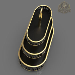 Support à gâteau rond de luxe à 3 niveaux en acier inoxydable et verre, écologique, finition dorée, support décoratif haut de gamme, lavage à la main uniquement - Product Image 6