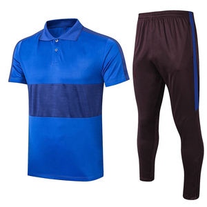 Men's Black and Teal Color Block Polo Shirt with <b>Matching</b> <b>Jogger</b> Pants Quick Dry Sporty Tracksuit <b>Set</b> Summer Wear - Product Image 3
