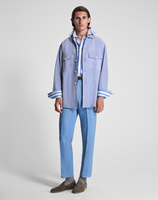 Veste safari en daim pour homme, coupe ample, col rabattu, poches, respirante, fourrure de mouton, style streetwear, longueur normale, automne