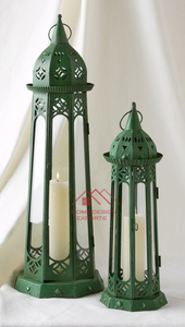 ตะเกียงโลหะทำมือสไตล์โบราณสำหรับใส่เทียน - Product Image 3