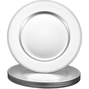 Elegant Round Gold Metal Charger Plates for Wedding <b>Table</b> Decor Luxury Decorative Underplate Serving Tray for Party Events - Product Image 3