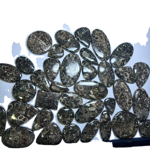 Cabujón de jaspe turtella natural pulido, mezcla de gemas de jaspe rhyolite en forma variada para la elaboración de joyas - Product Image 1