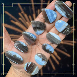 Cabochon de pierres précieuses en vrac opale bleue naturelle polie cristal de forme mixte pour la fabrication de pendentifs de bijoux de toutes tailles - Product Image 2