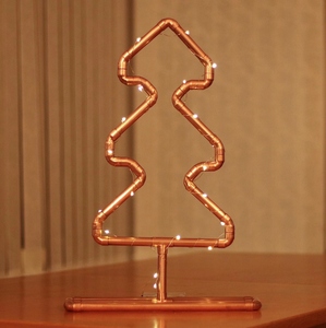 Modern design copper plated Handmade ideal size christmas <b>tree</b> <b>ornament</b> with a beautiful glittery copper finish designed - Product Image 2