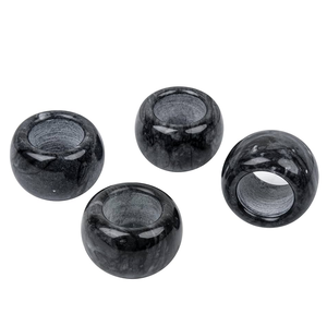 Lot de 4 porte-serviettes de luxe en marbre noir/blanc/gris, en résine, pour décoration de table moderne - Product Image 6