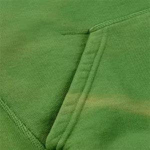 Sudadera con Capucha de Invierno 100% Algodón Verde Oliva Tie Dye, con Bolsillo Frontal, Forro Polar Suave, Ecológica, Estilo Casual Urbano para Adultos - Product Image 3