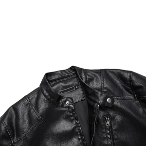 <b>Jacket</b> <b>Men</b> 100% Original Premium Quality Casual <b>Leather</b> <b>Jacket</b> XS Size Customizable High Fashion Solid Pattern Zipper Vintage - Product Image 3