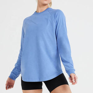 T-shirt ample à manches chauve-souris et motif vertical uni pour femme – Nouvelle collection très prisée - Product Image 1
