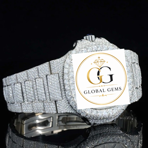 Excellent Quality Silver Iced Out Diamond Wrist Watch With Hip Hop Fashion Diamond Look Available at Factory Price - Product Image 4