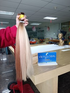 Vente en gros d'extensions de cheveux humains vietnamiens crus droits en vrac de couleur naturelle 100% de haute qualité à double tirage - Product Image 6