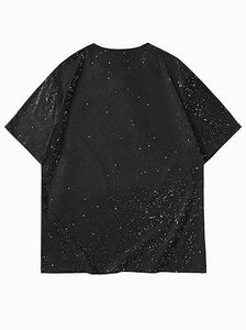 Camiseta al por mayor con pedrería en toda la prenda para hombre, ropa urbana de lujo, camiseta con logo de cristal para hombre, fabricante OEM - Product Image 5