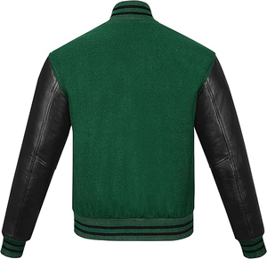 Best Lightweight Varsity Jacket Winter Jacket Canvas Material Breathable Winter High Street Green Color Varsity Jacket For <b>Men</b> - Product Image 3