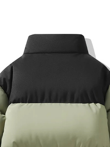 Wholesale Custom Men's Puffer <b>Jacket</b> New Design Fashion Quilted Bomber <b>Jacket</b> Hood White Waterproof Bubble Leather Plus Size - Product Image 4