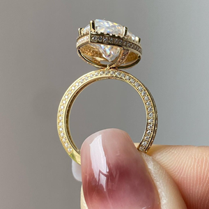 Marquise <b>Diamond</b> Engagement <b>Ring</b> Prong Setting 5.55 Carat Lab-Grown Wedding 14k Eternity Vermeil Party Anniversary Gift - Product Image 3