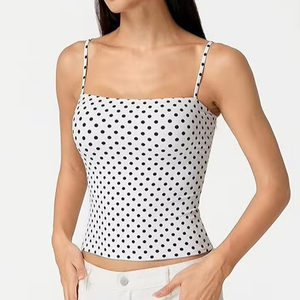 Débardeurs personnalisés pour femmes, noirs, une pièce, coupe ajustée, décontractés, d'été, style camisole, design sexy, à rayures animalières, tricotés, respirants - Product Image 4
