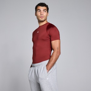 mens <b>compression</b> <b>shirt</b> gym fitness athletic wear quick dry stretch fabric training workout tee stretch supplier - Product Image 4