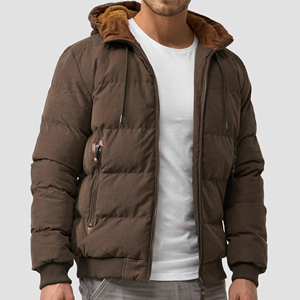 <b>Men</b>’s Premium Urban Streetwear Quilted Hooded Winter Puffer <b>Jacket</b> - Product Image 2