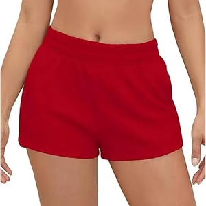 Pantalones Cortos Deportivos para Mujer, Nuevos, a la Moda, al por Mayor, Personalizados, Suaves, de Alta Calidad, de Algodón y Felpa, con Logotipo y Color - Product Image 1