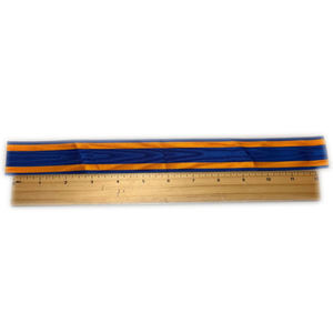 Red Grosgrain <b>Ribbon</b> With Blue Stripe 1-1/2 Inch Wide Woven Polyester Gift Packaging Decorative Strip - Product Image 2