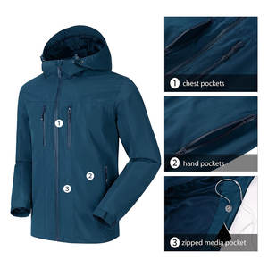 Veste de pluie légère en toile pour moto avec capuche, modèles personnalisés, fermeture éclair, respirante, séchage rapide, haute qualité, unisexe, devant - Product Image 5