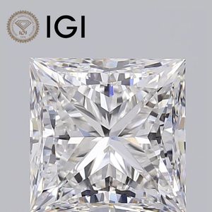 Diamant de laboratoire taille princesse 4,00 ct couleur F VVS2 - Product Image 1