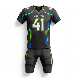 Ensemble d'uniformes de football américain sublimés personnalisés, maillots en mesh respirant, équipement d'équipe de football de ligue professionnelle - Product Image 1