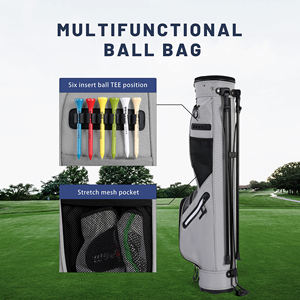 Sac de golf de transport du dimanche en cuir synthétique durable avec mécanisme de pieds stabilisateurs et organisation facile des clubs pour les voyages - Product Image 5