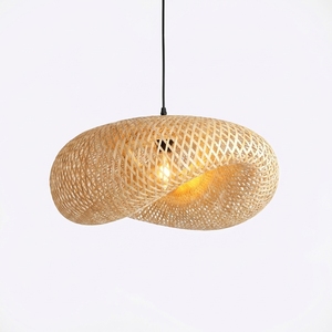 Wholesale Handcrafted Bamboo Lampshade Natural Woven Pendant <b>Light</b> Shade for Interior Projects Home and Cafe Lighting - Product Image 1
