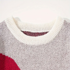 Pull en tricot personnalisé OEM ODM pour hommes, tricot en coton, pull jacquard, fabricant de pulls à col rond à manches longues pour hommes - Product Image 3