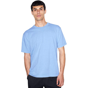 T-shirt décontracté pour homme, bleu clair, coupe classique, manches longues, col rond, 100% coton, séchage rapide, respirant - Product Image 3